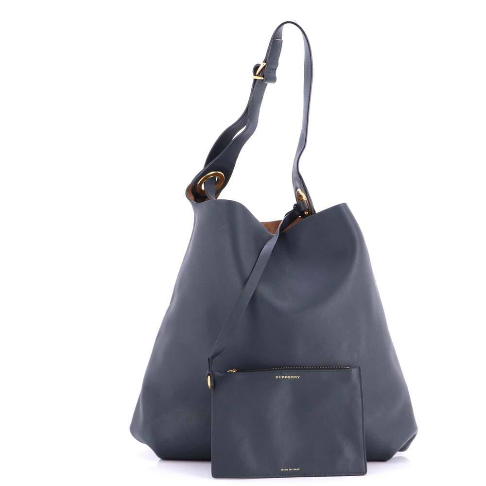 Burberry Grommet Hobo Leather Medium #247388B61B - Picture 2 of 7